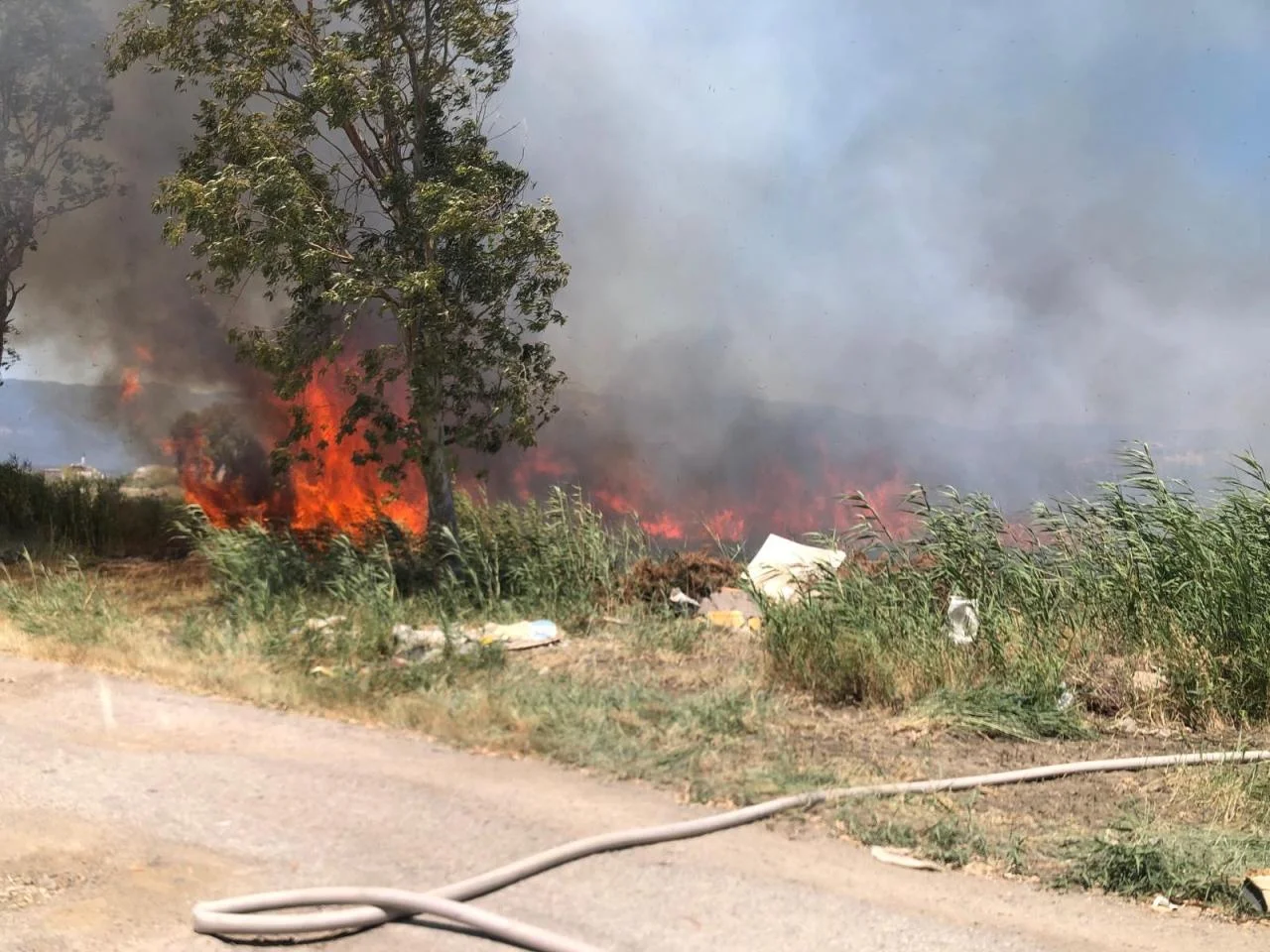 EDREMİT’TEKİ YANGINA 4 İLÇEDEN MÜDAHALE