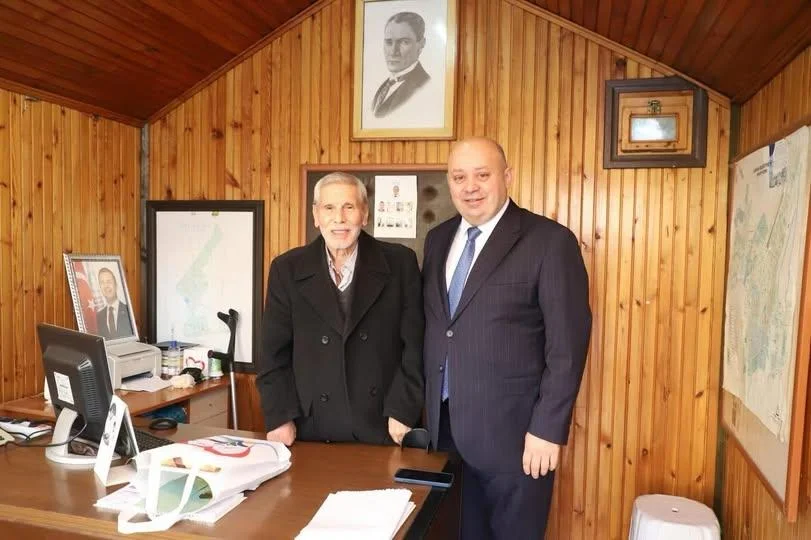 Başkan Palaz’dan 100. Yıl Muhtarına Geçmiş Olsun Ziyareti
