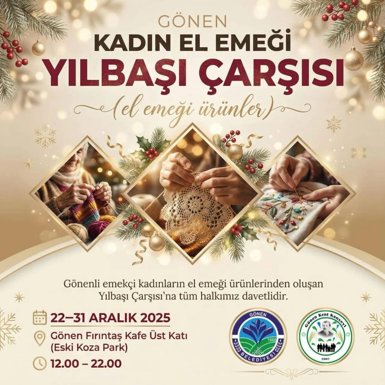 Gönen’de kadın el emeği yılbaşı çarşısı 22 Aralık’ta açılıyor